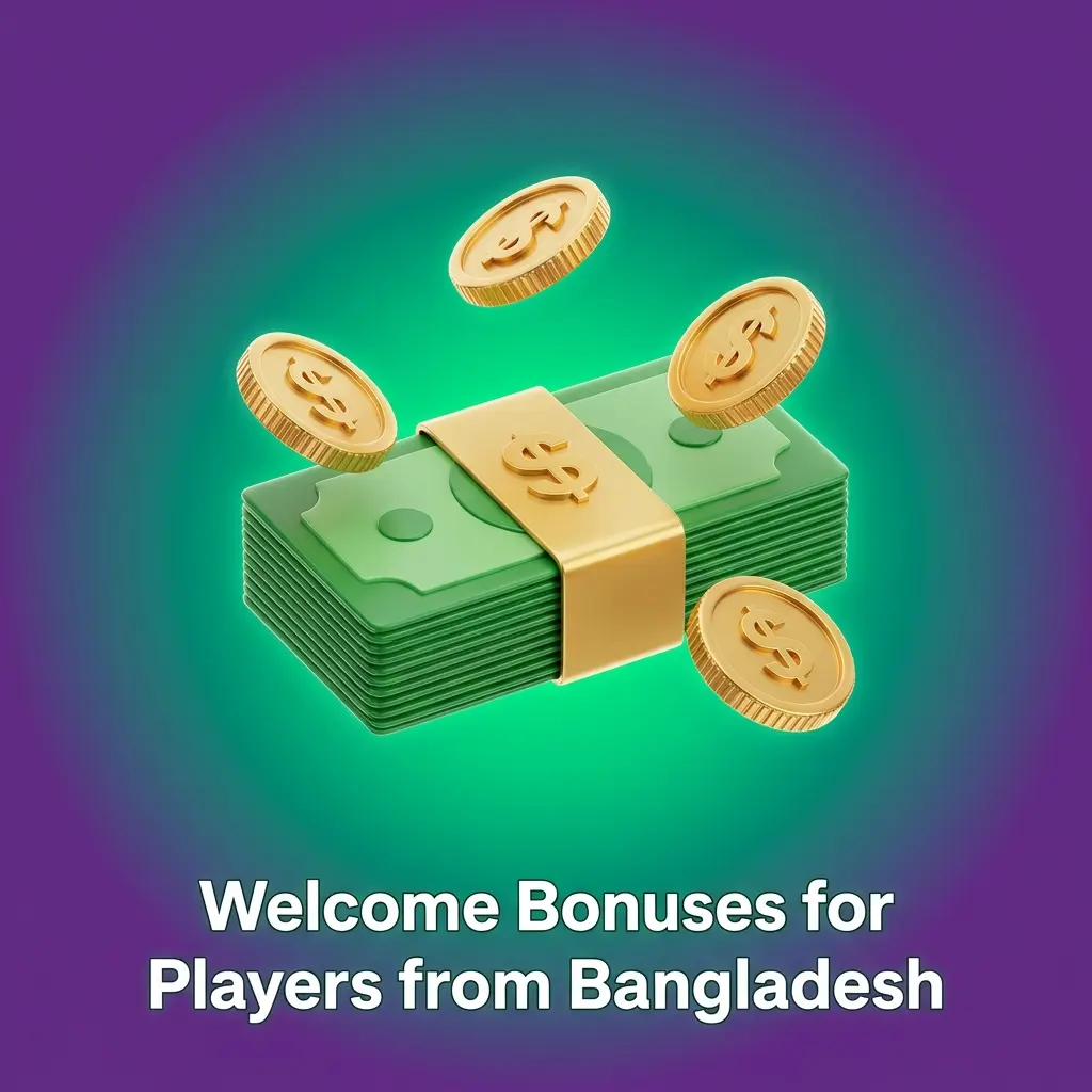 New player welcome bonus in Bangladesh offering 100% deposit match up to 13,540 BDT with 5x sports wagering requirement